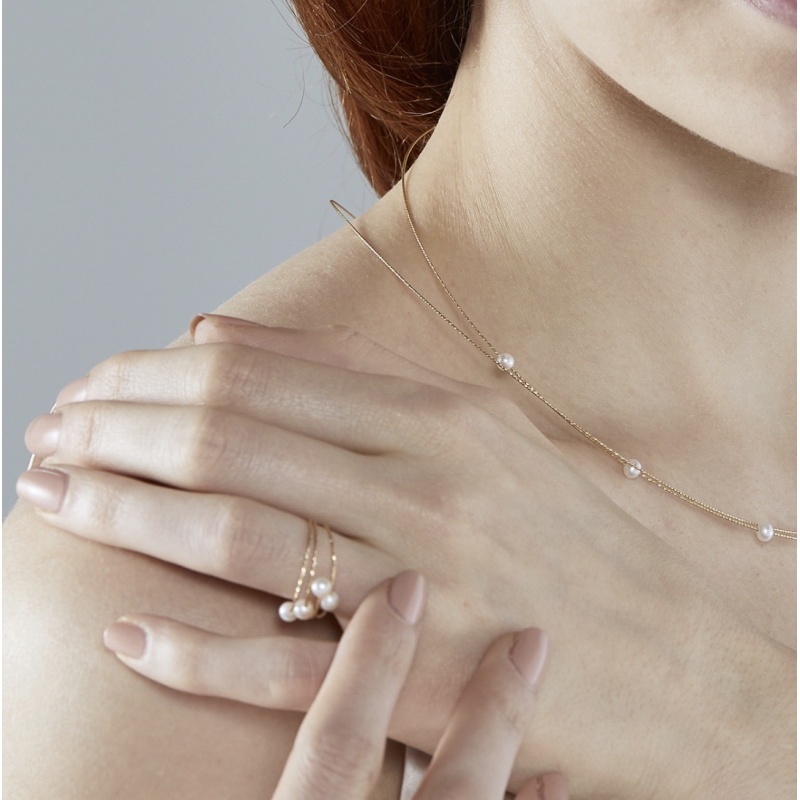 Zoetwater parels ring 18 Karaat