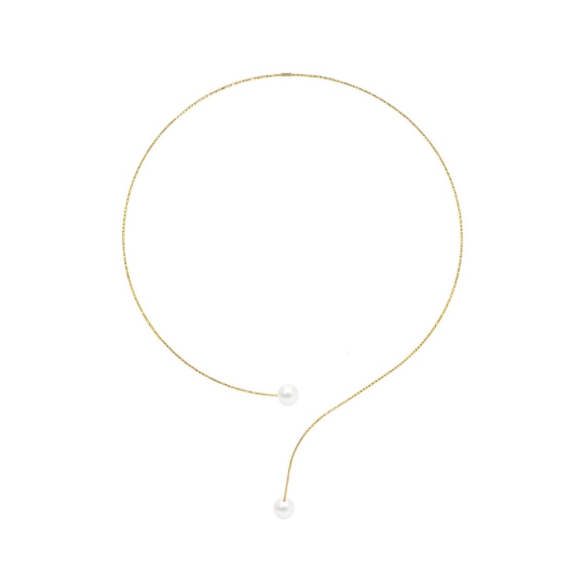 18 karaat open parels collier