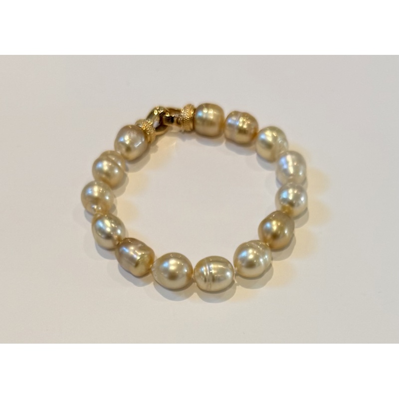 Zeewater armband zilver 925 verguldigd sluiting