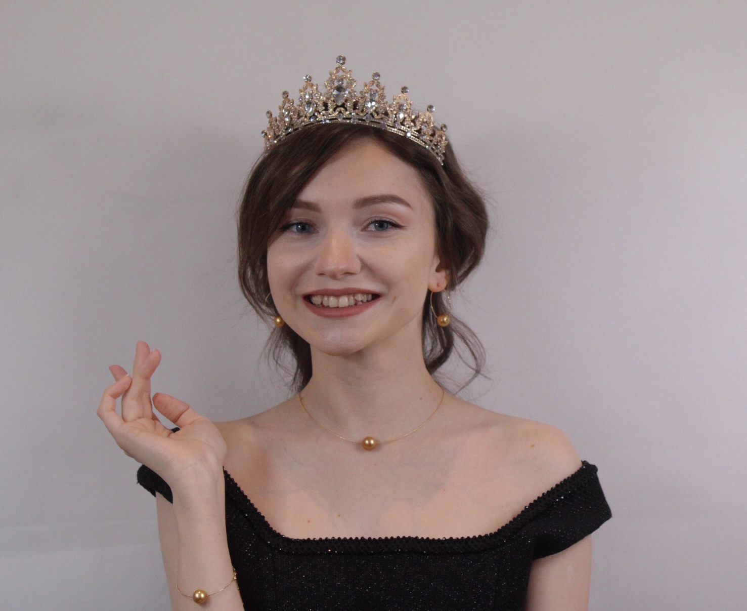 Gouden zuidzee parels kabel collier